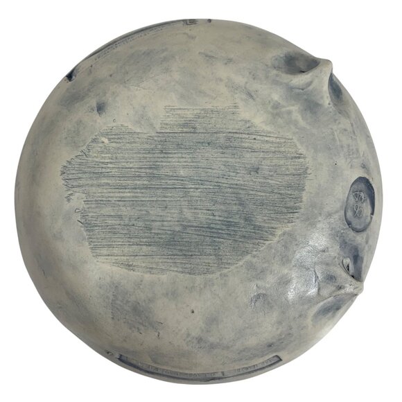 SALT MARSH Pottery Bowl Dish Wall Hanging Flowers Vetch/Jewelweed Signed EUC - Picture 4 of 7